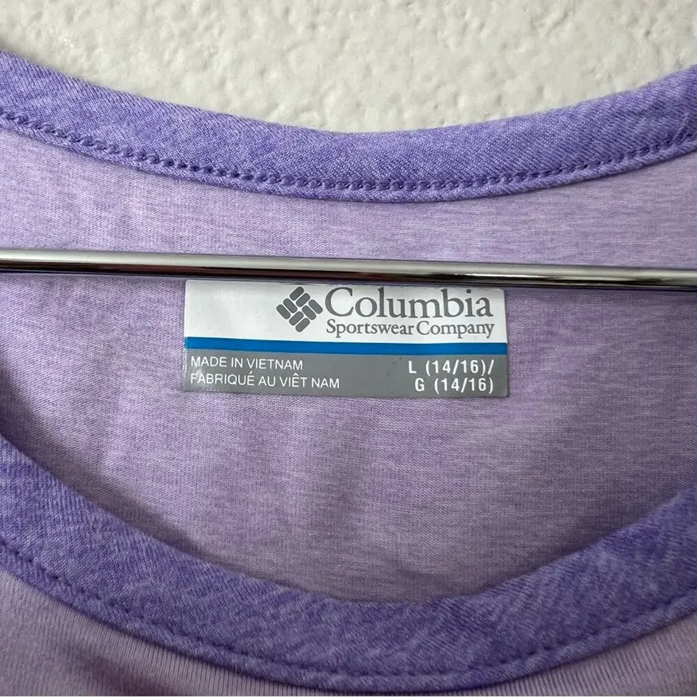 Columbia Girls Tech Trail T-Shirt tee short sleeve lavender purple 2031701